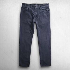 Prana Burt Slim Fit Canvas Pants Men 32x29 (Altered Hem) Black Straight Leg